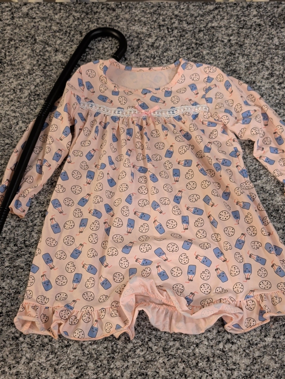 Pink 100 Days Of School Old Lady Nightgown And Cane